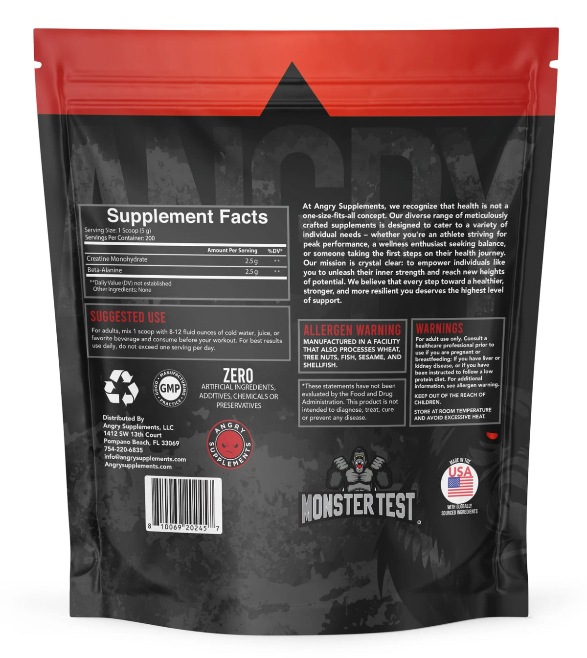 Creatina + Beta Alanina 1 kg – Angry Supplements