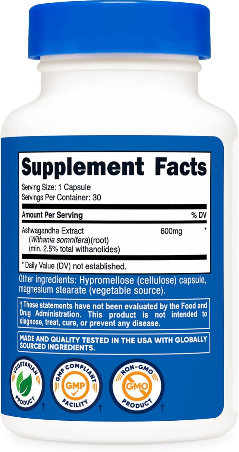 Ashwagandha 600 mg – Nutricost