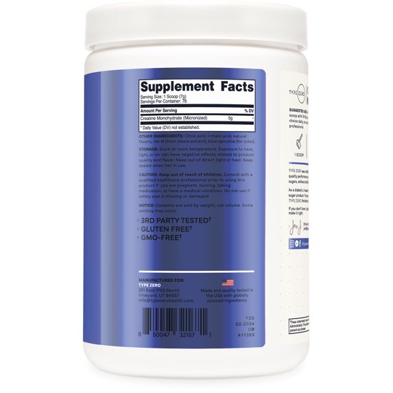 Creatina Monohidratada 500 g – Type Zero