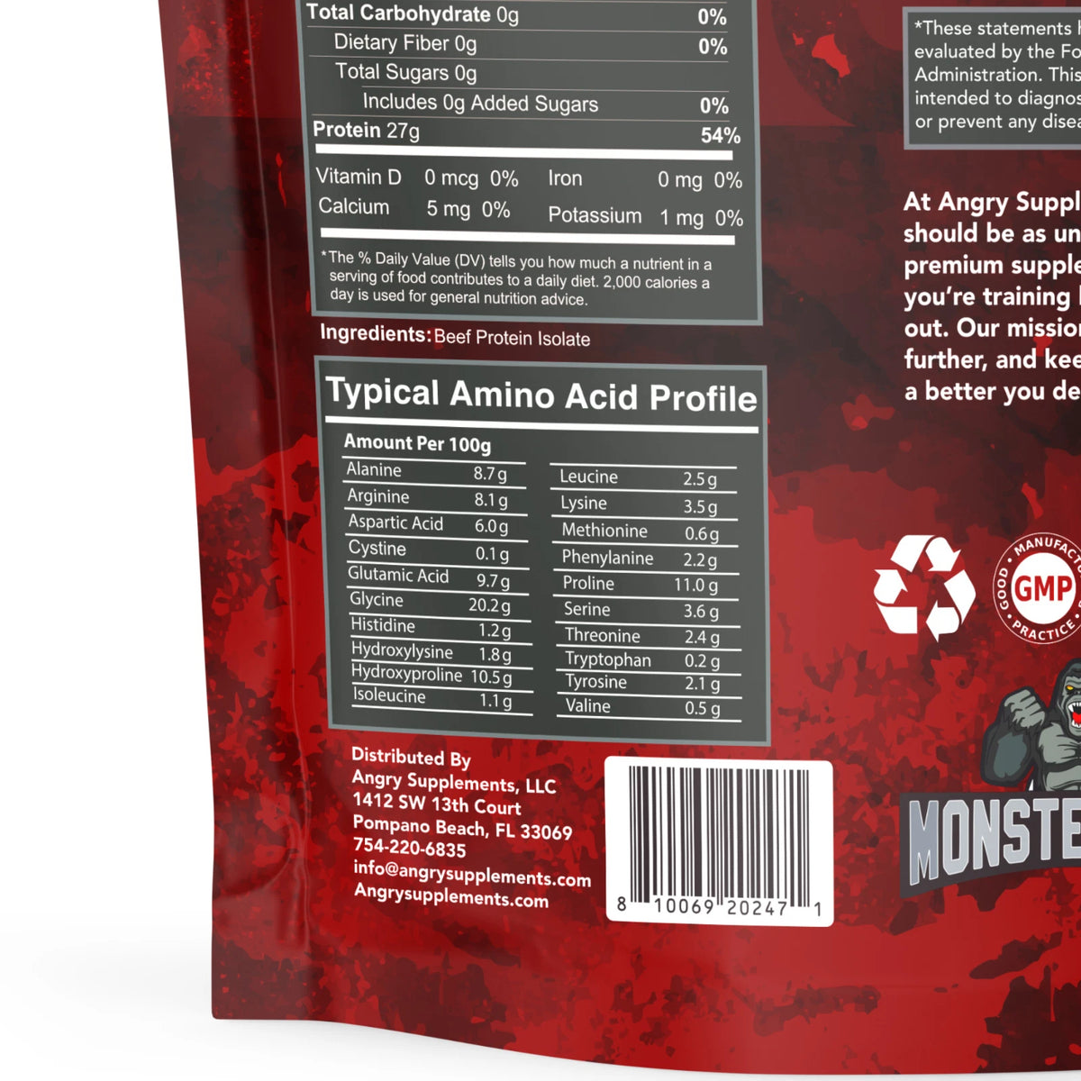 Beef Isolate Proteína de Carne – Angry Supplements